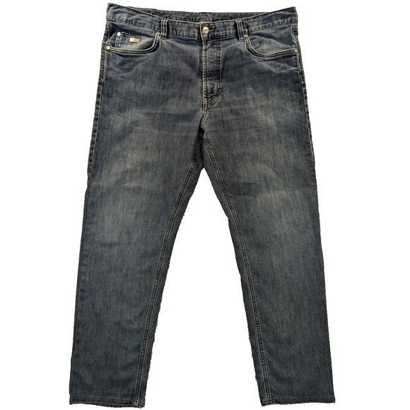 Hugo Boss Jeans 40x32 Men's Straight Leg Mid-Rise Stretch Cotton Denim Blue - Picture 1 of 12